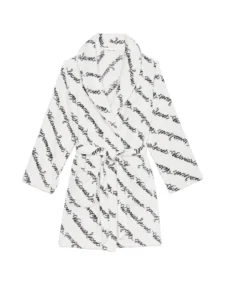 Халат теплый Short Cozy Robe, белый, XS/S, Victoria's Secret